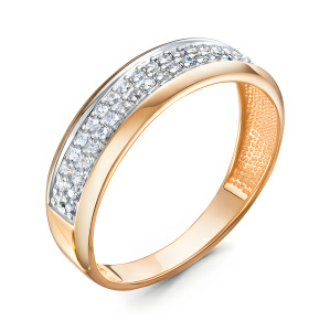 Кольцо из золота 585 пробы с фианитом DEL'TA 1100927