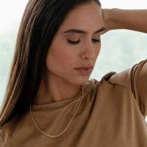 Цепь из золота 585 пробы KRASTSVETMET НЦ 12-316Б d.0.50