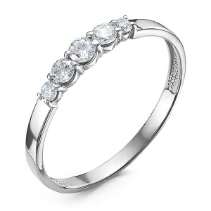 Кольцо из золота 585 пробы с фианитом DEL'TA б1102903