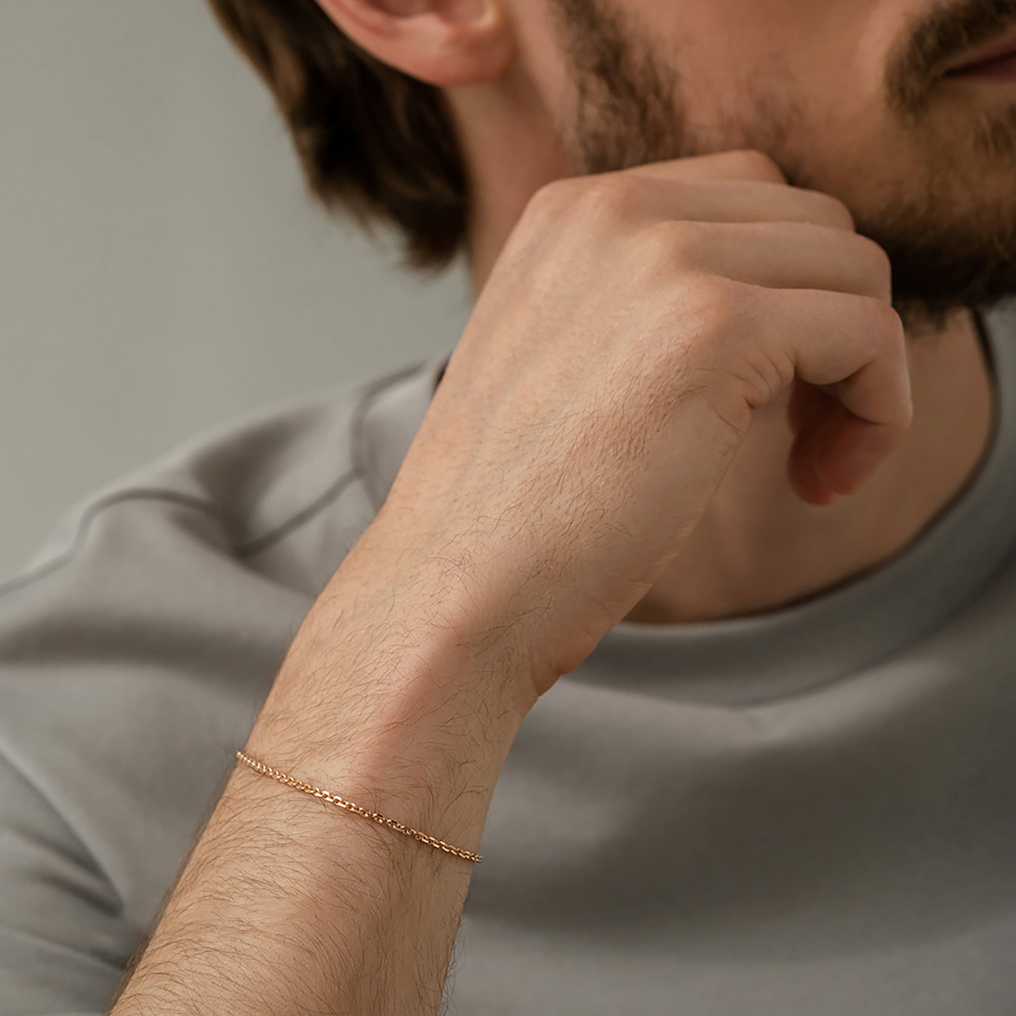 Браслет из золота 585 пробы KRASTSVETMET НБ 12-053ПГ d.0.60 Золото 585 пр.