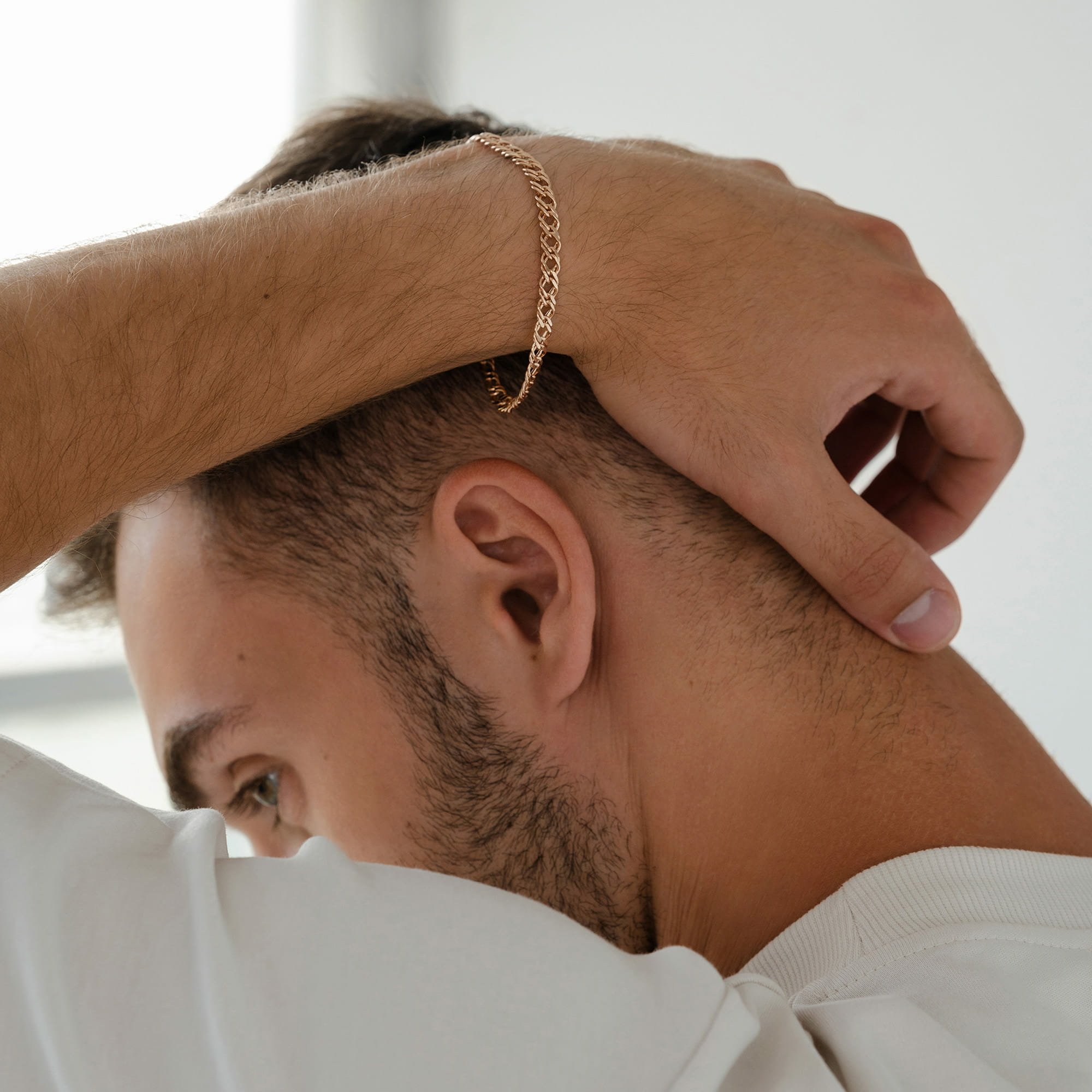 Браслет из золота 585 пробы KRASTSVETMET НБ 12-076ПГ d.0.80 Золото 585 пр.