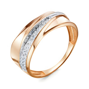 Кольцо из золота 585 пробы с фианитом DEL'TA 1101125