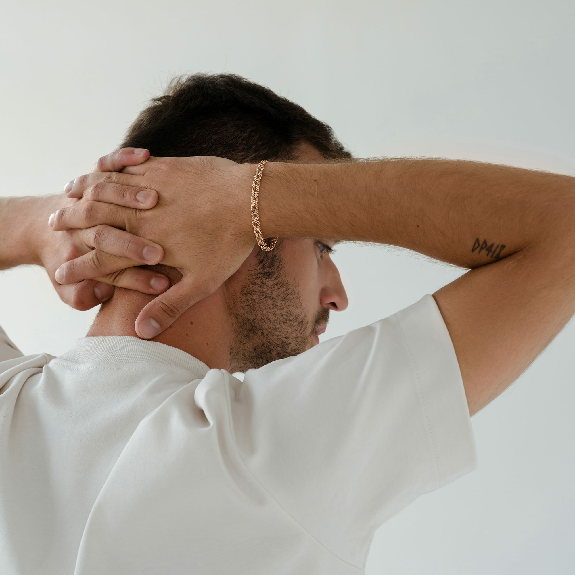 Браслет из золота 585 пробы KRASTSVETMET НБ 12-203ПГ d.0.70 