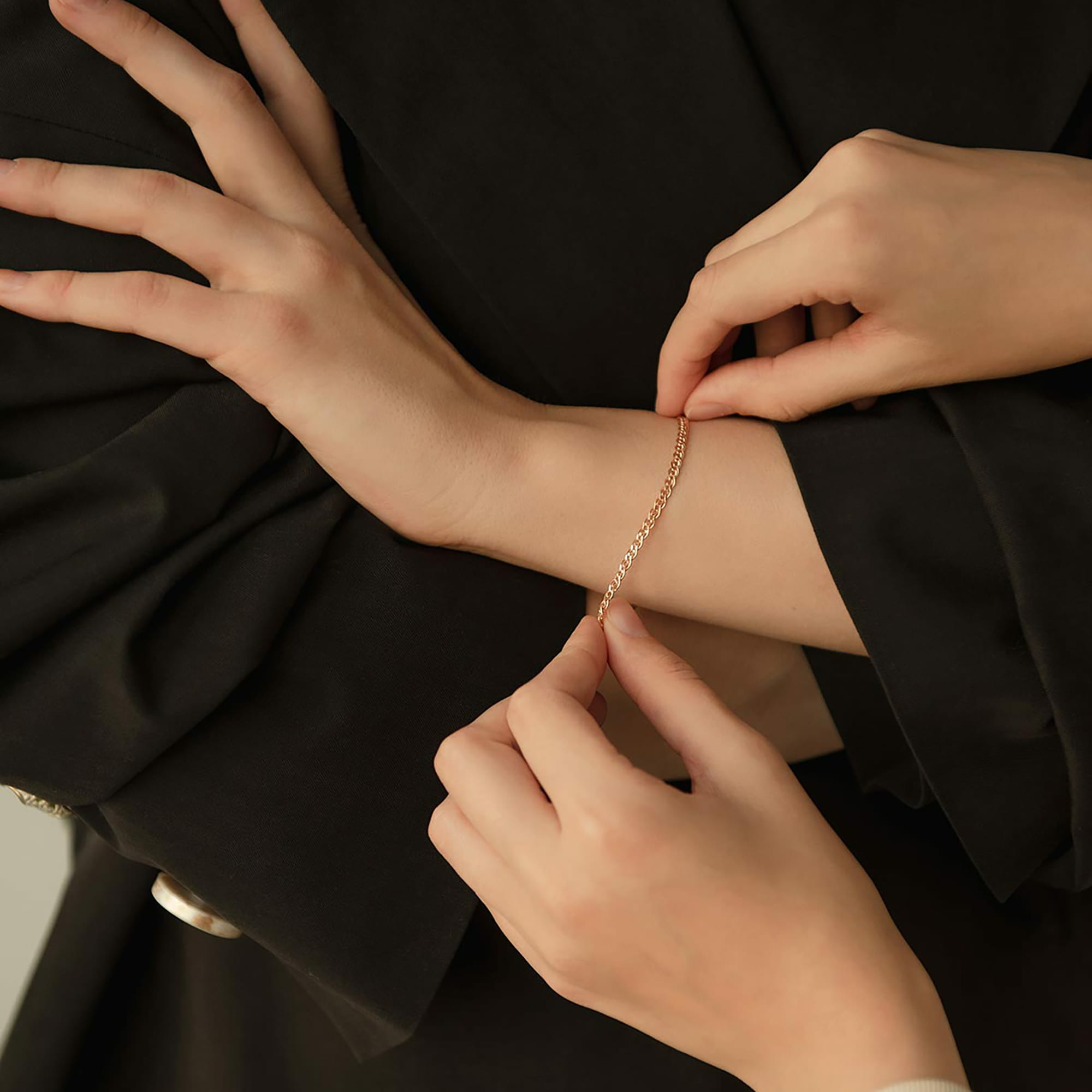 Браслет из золота 585 пробы KRASTSVETMET НБ 12-200 d.0.50 Золото 585 пр.