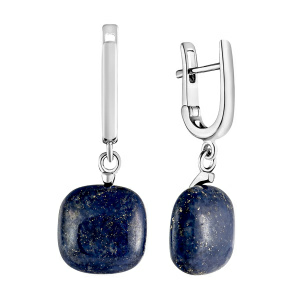 Серьги из серебра 925 пробы с лазуритом JUVEDEL СЛ-2139