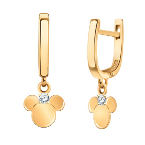 Серьги из золота 585 пробы с фианитом ATOLL 22062