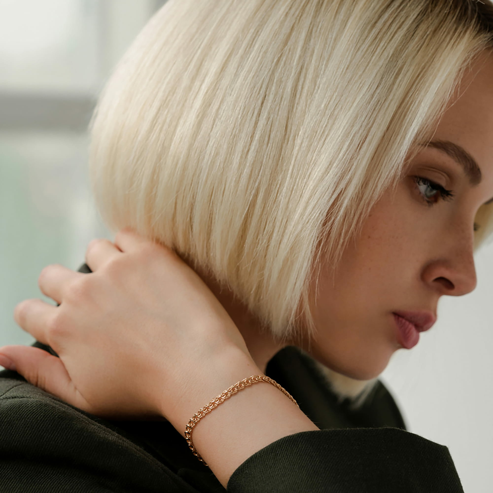 Браслет из золота 585 пробы KRASTSVETMET НБ 12-316Б d.0.60 Золото 585 пр.