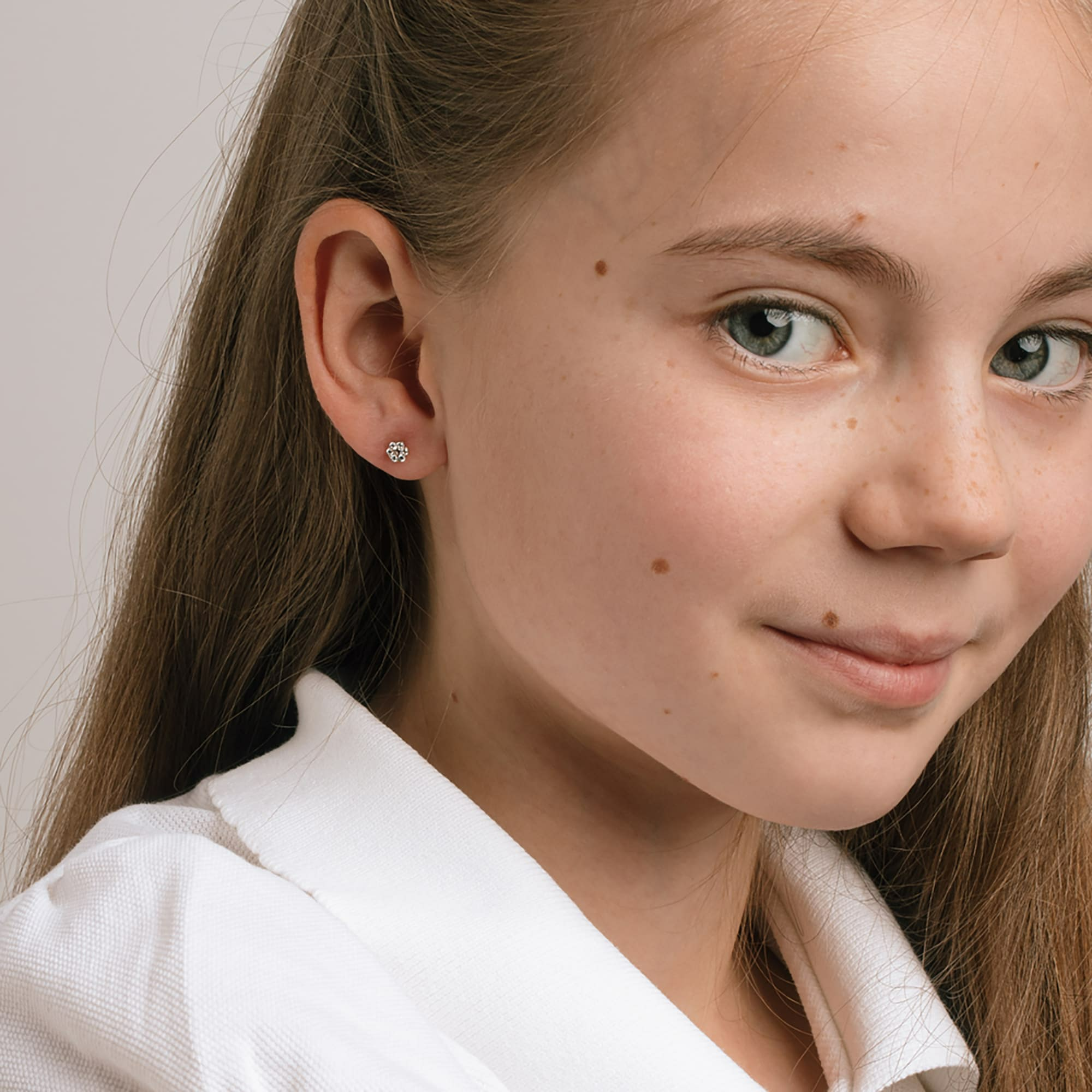 Серьги из золота 585 пробы с фианитом DINASTIA 007092-1102 