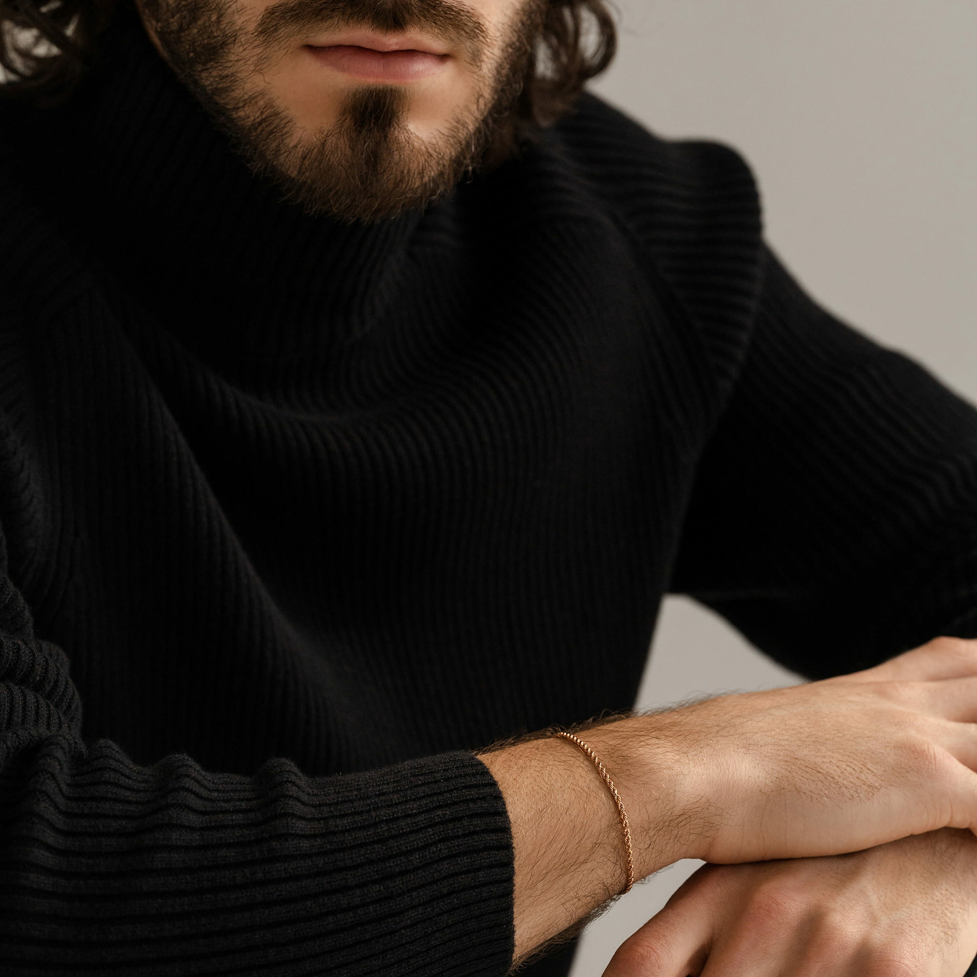 Браслет из золота 585 пробы KRASTSVETMET НБ 12-080 d.0.40 Золото 585 пр.