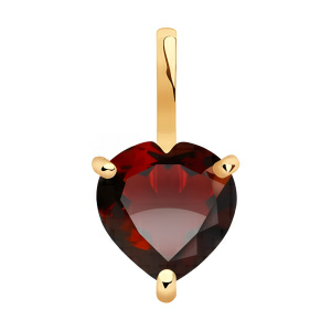 Кулон из золота 585 пробы с гранатом SOKOLOV 732209