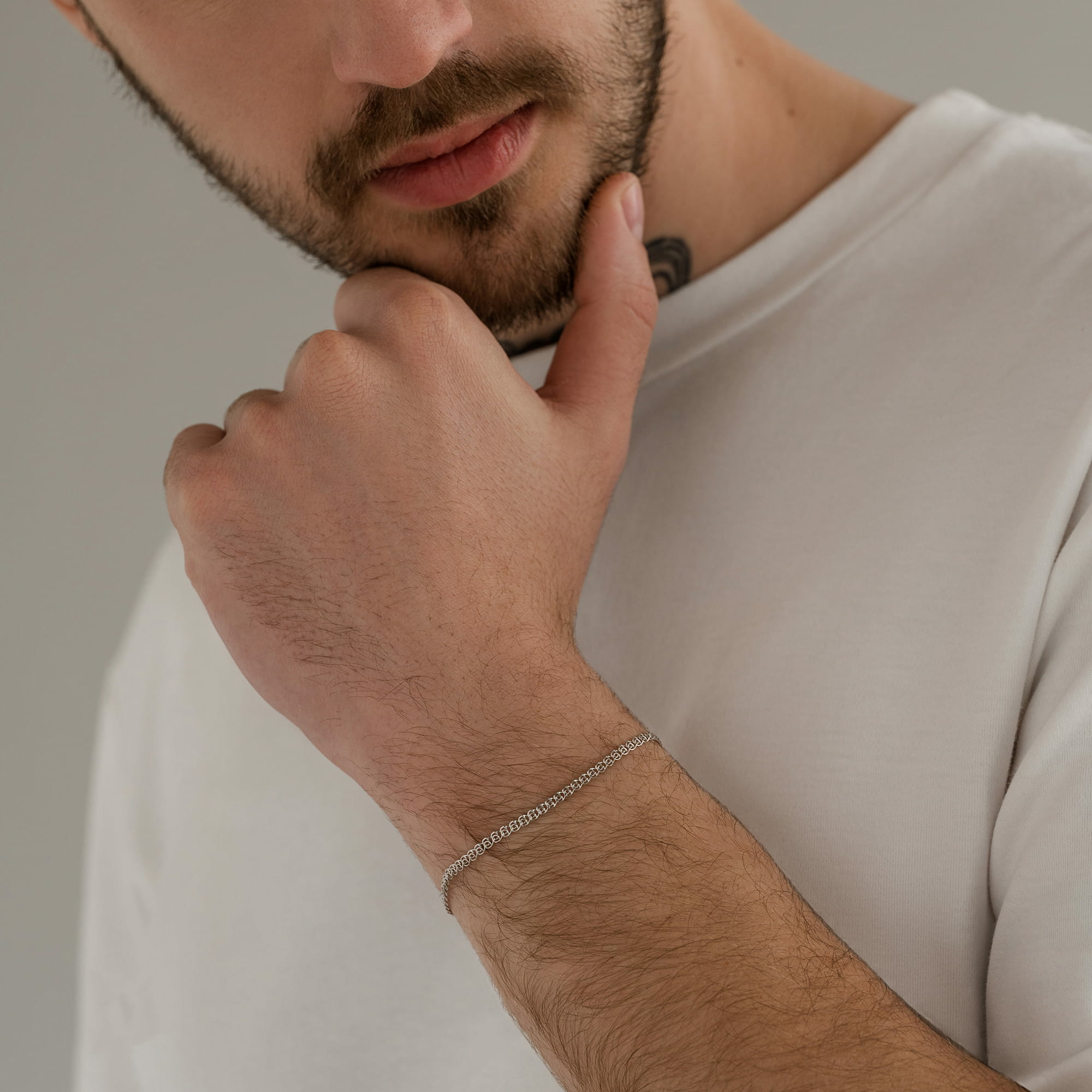 Цепь из серебра 925 пробы KRASTSVETMET НЦ 22-087Ю-3 d.0.40 