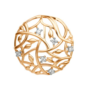 Кулон из золота 585 пробы с фианитом DINASTIA 012243-1102