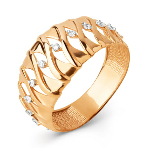 Кольцо из золота 585 пробы с фианитом DINASTIA 023251-1102