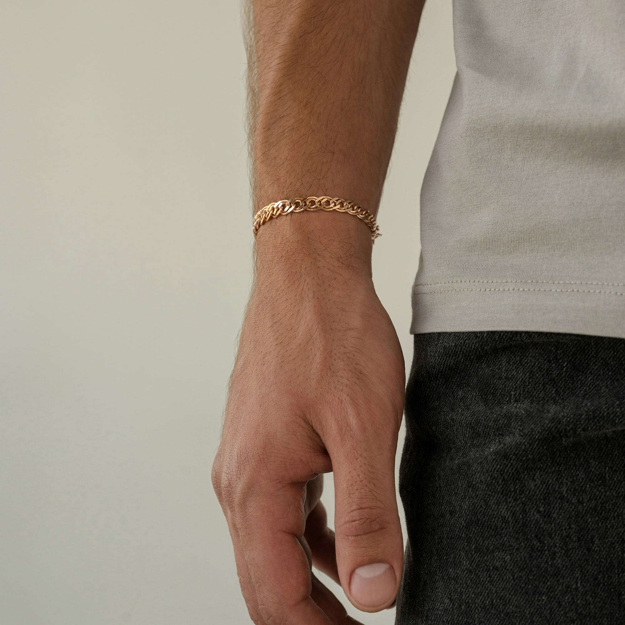 Браслет из золота 585 пробы KRASTSVETMET НБ 12-200ПГ d. 1.00 