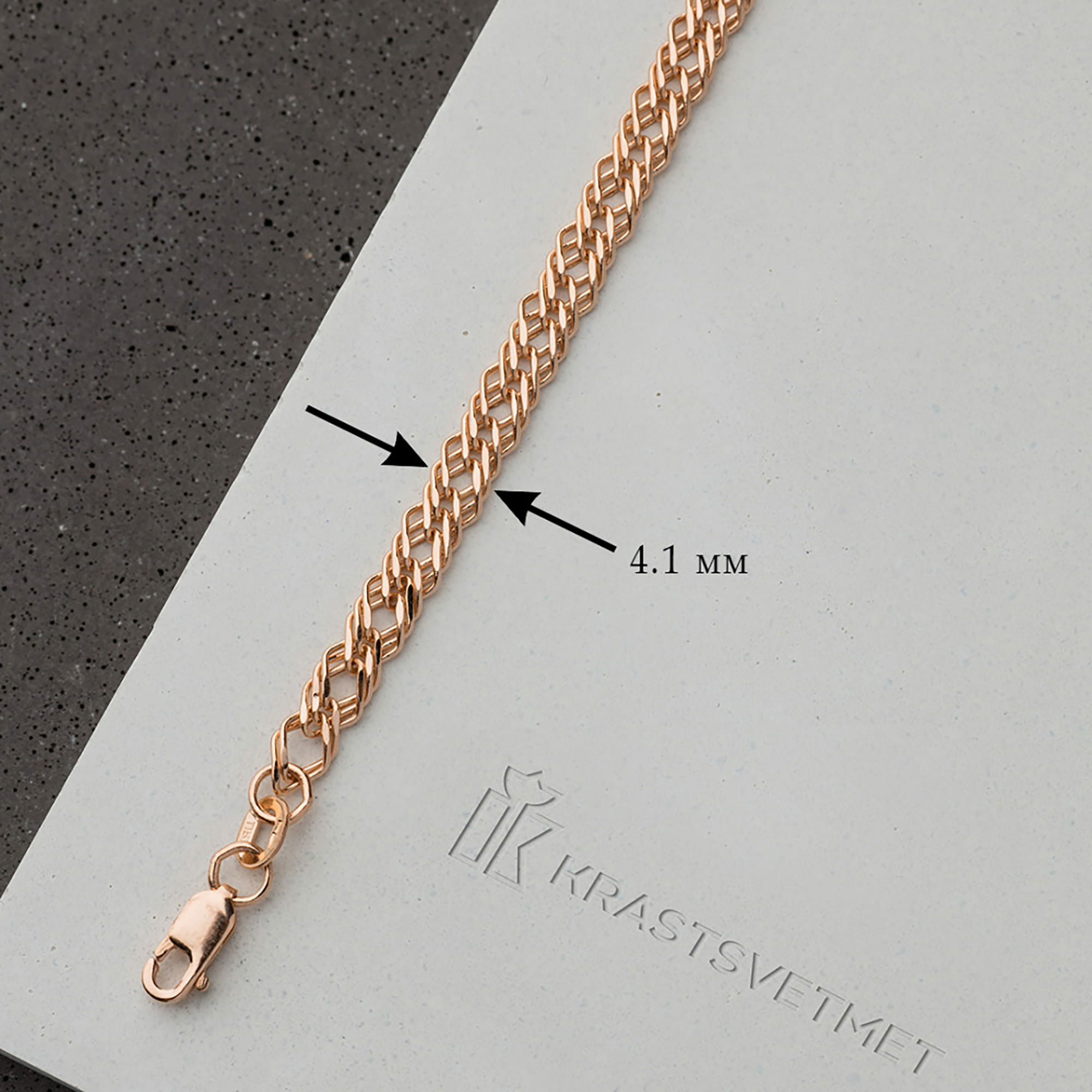 Браслет из золота 585 пробы KRASTSVETMET НБ 12-203 d.0.50 Золото 585 пр.