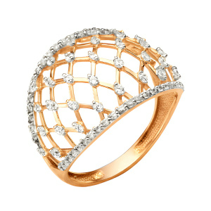 Кольцо из золота 585 пробы с фианитом DINASTIA 001011-1102