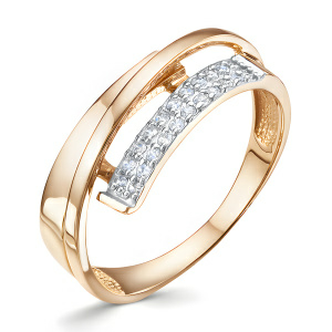 Кольцо из золота 585 пробы с фианитом DEL'TA 1106112