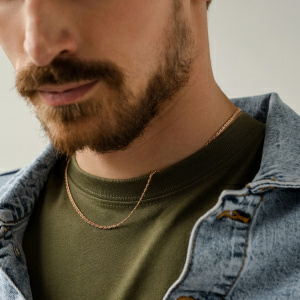 Цепь из золота 585 пробы KRASTSVETMET НЦ 12-050ПГ d.0.50