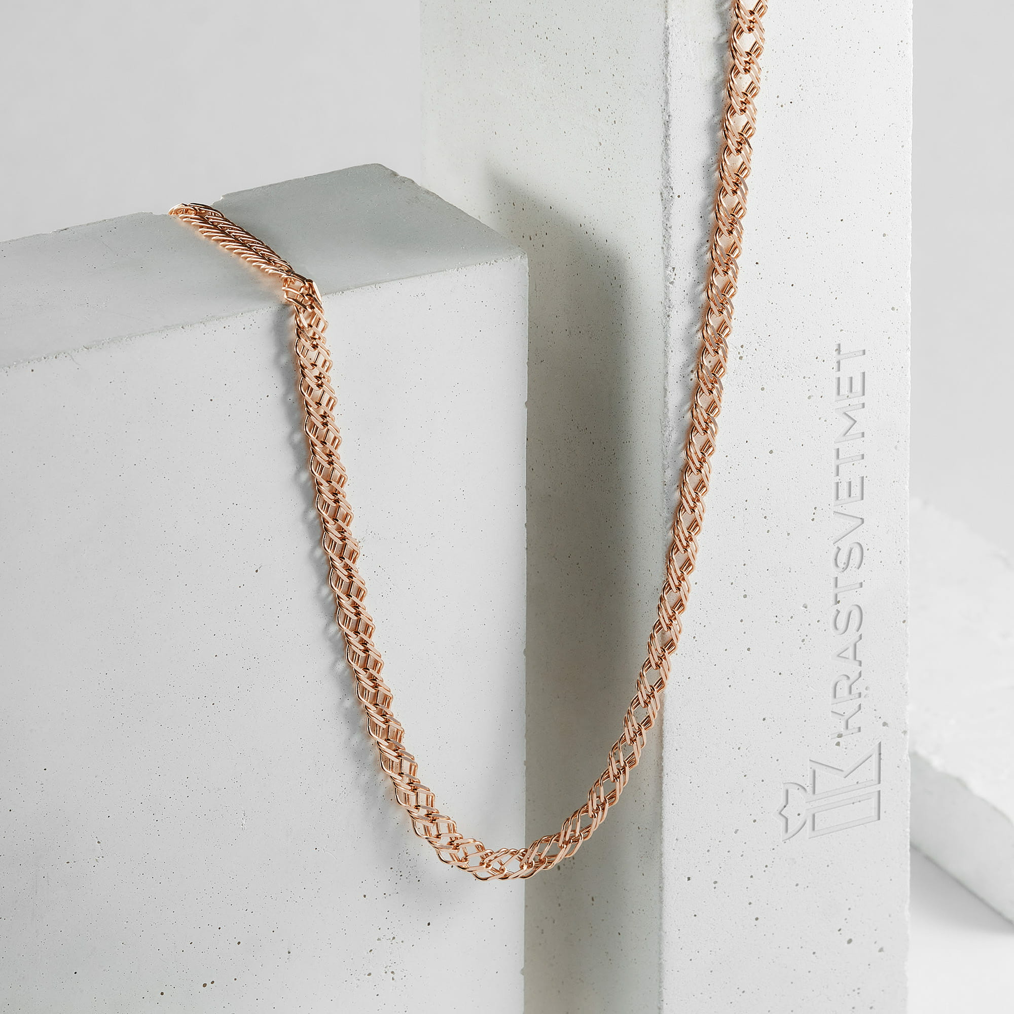 Цепь из золота 585 пробы KRASTSVETMET НЦ 12-203ПГ d.0.70 Золото 585 пр.