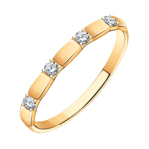 Кольцо из золота 585 пробы с фианитом ATOLL 11010