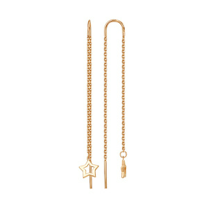 Серьги из золота 585 пробы DINASTIA 014932-1000