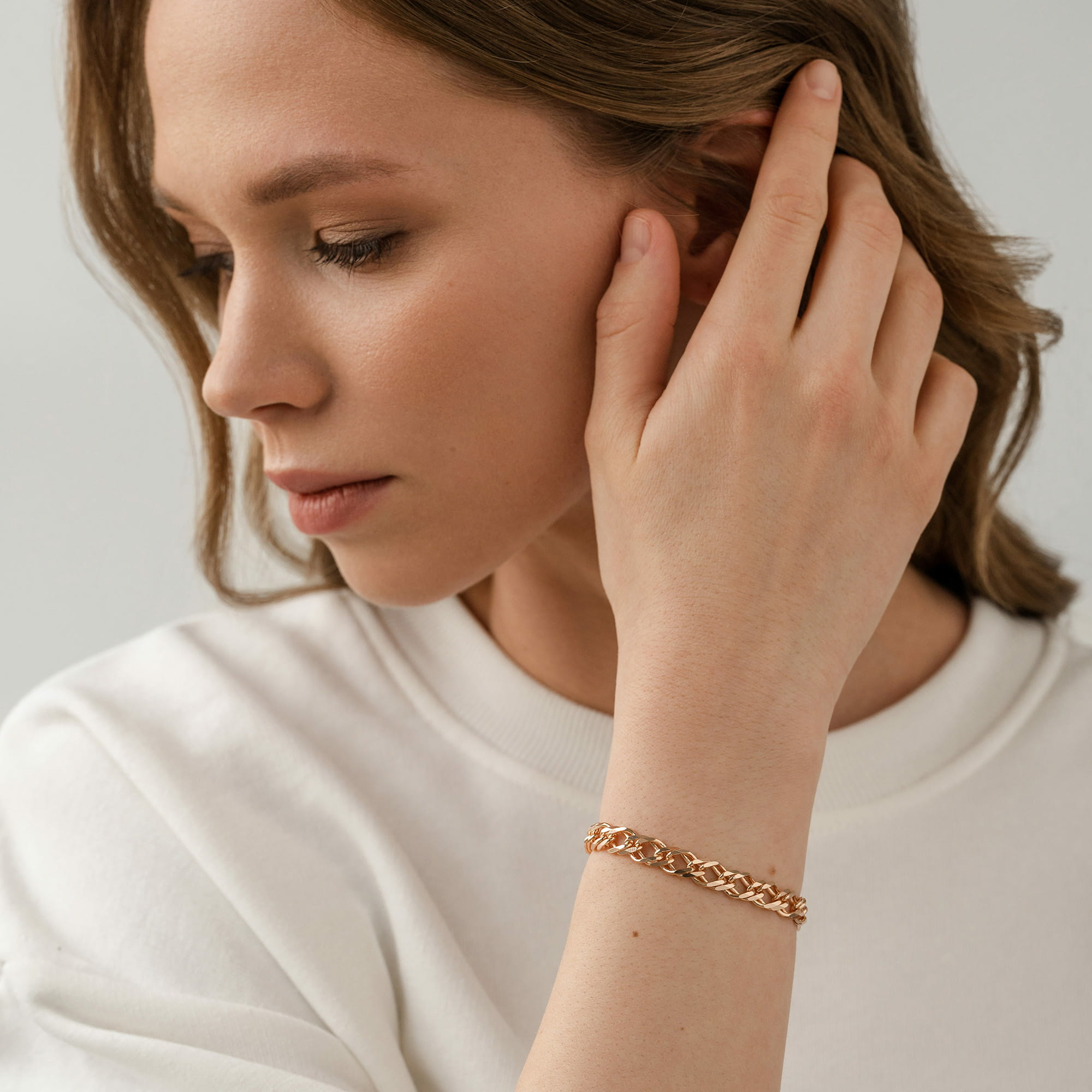 Браслет из золота 585 пробы KRASTSVETMET НБ 12-076ПГ d.1.20 Золото 585 пр.