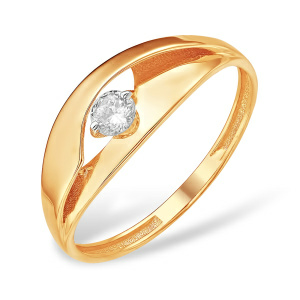 Кольцо из золота 585 пробы с фианитом EFREMOV К13220780