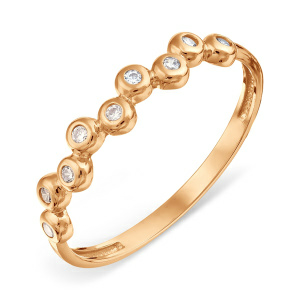 Кольцо из золота 585 пробы с фианитом KARATOV Т10701А615