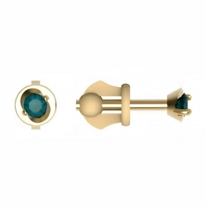 Серьги из золота 585 пробы с фианитом DINASTIA 009012-3101