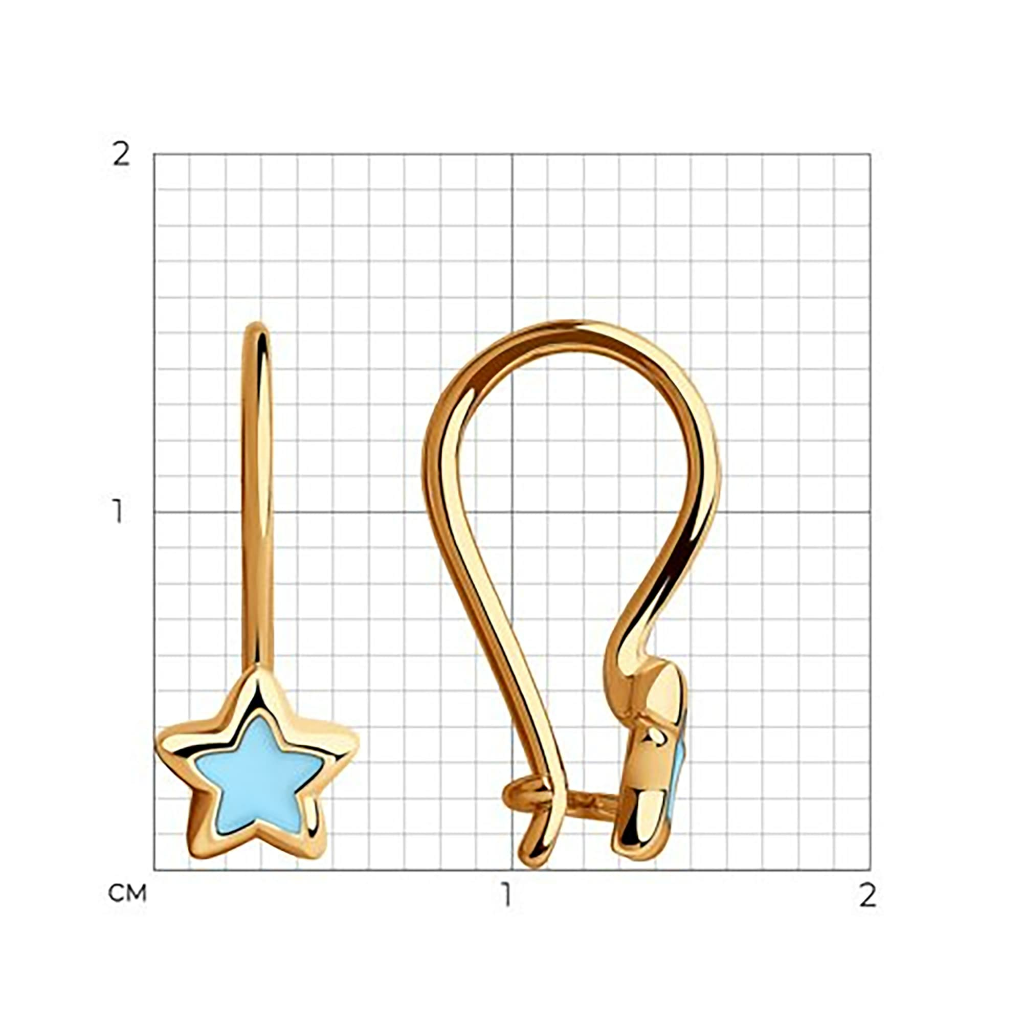 Серьги из золота 585 пробы с эмалью SOKOLOV 51-120-00672-1 
