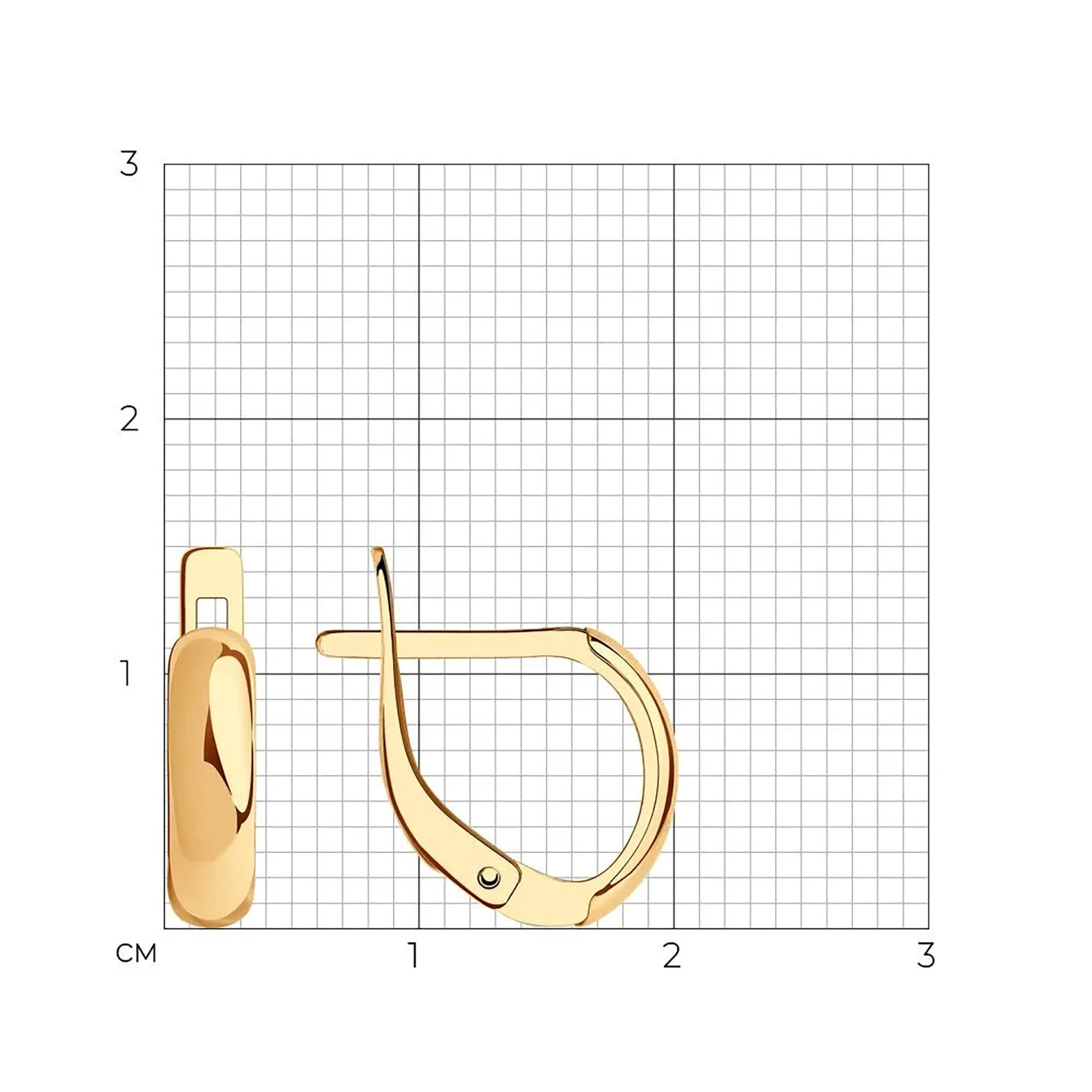 Серьги из золота 585 пробы SOKOLOV 51-120-01225-1 Золото 585 пр.