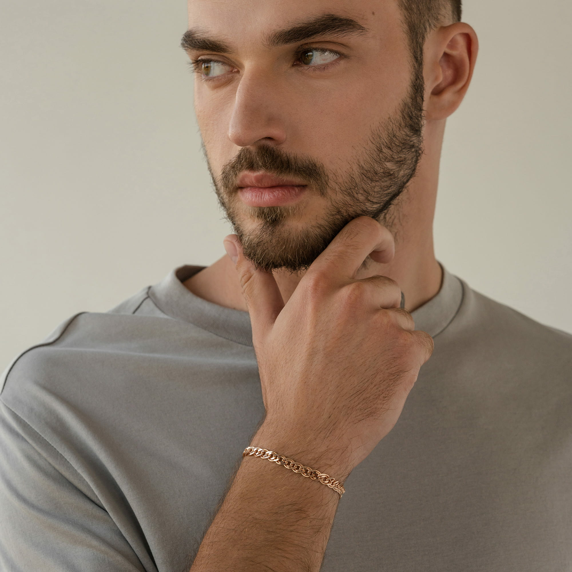 Браслет из золота 585 пробы KRASTSVETMET НБ 12-200ПГ d. 1.00 