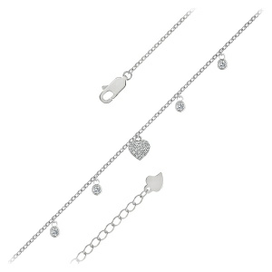 Браслет из серебра 925 пробы с фианитом JUVEDEL ПР-3771