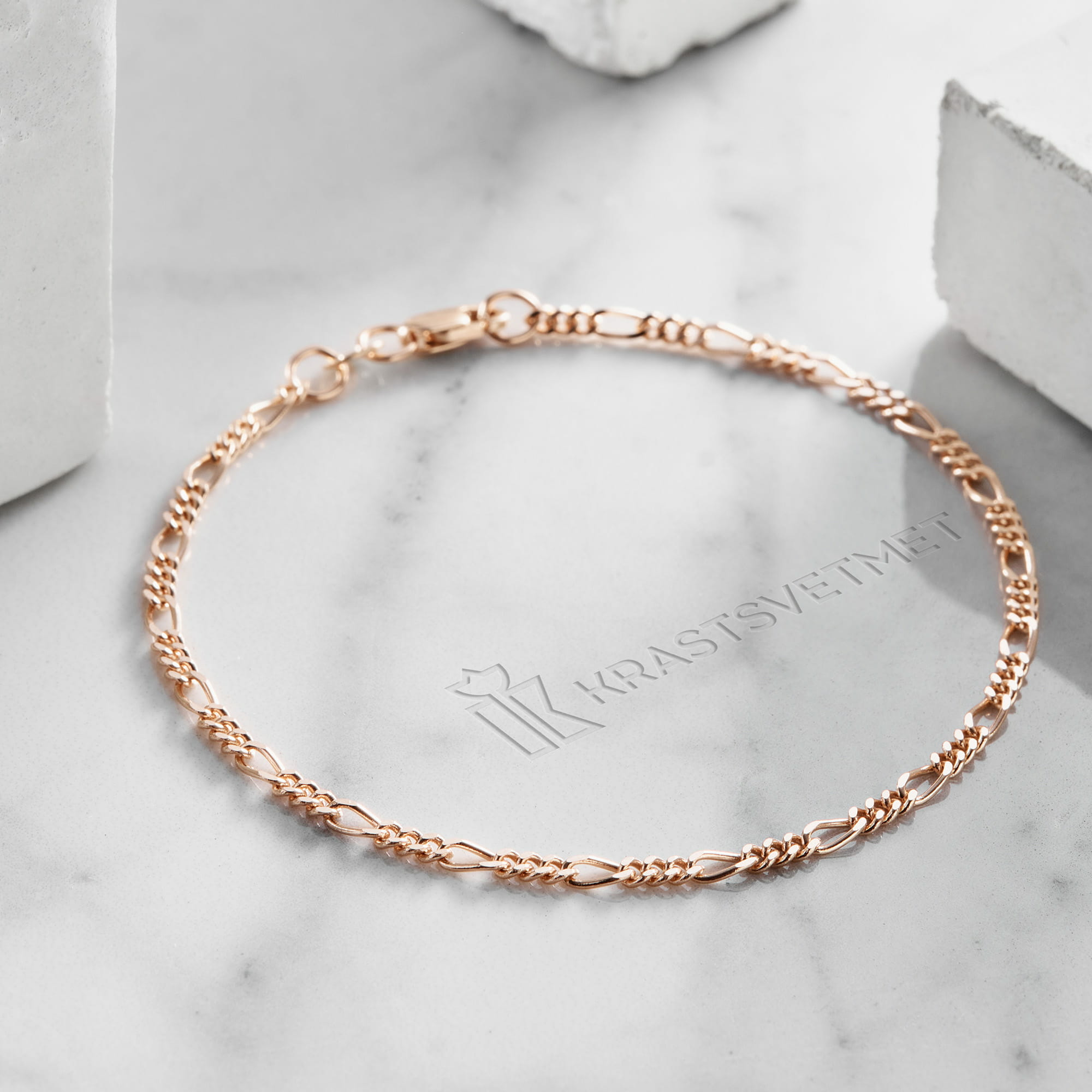 Браслет из золота 585 пробы KRASTSVETMET НБ 12-014ПГ d.0.60 Золото 585 пр.