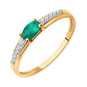 Кольцо из золота 585 пробы с агатом SOKOLOV 716780