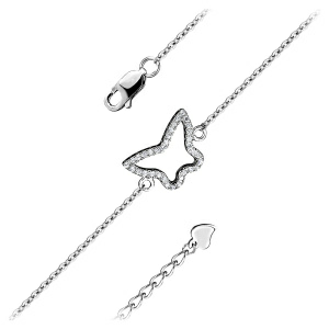 Браслет из серебра 925 пробы с фианитом JUVEDEL ПР-3808