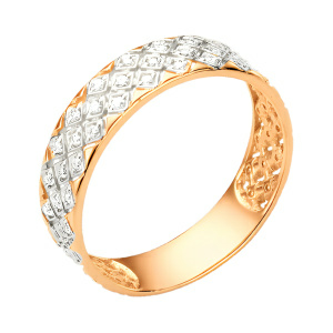 Кольцо из золота 585 пробы с фианитом DINASTIA 000421-1102