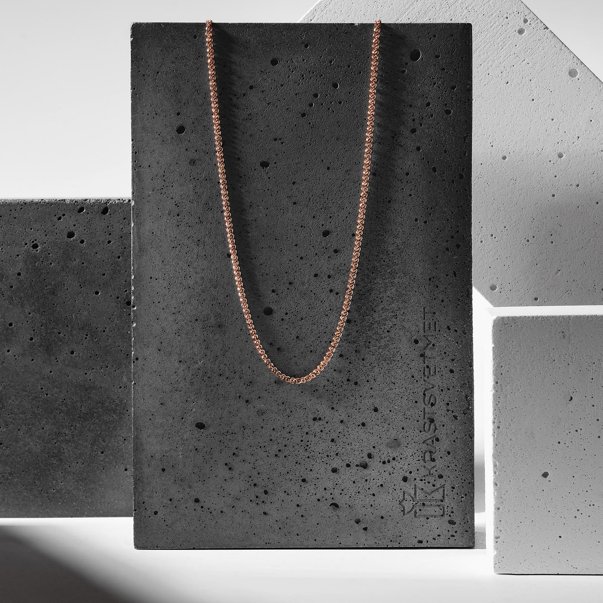 Цепь из золота 585 пробы KRASTSVETMET НЦ 12-200 d.0.35 