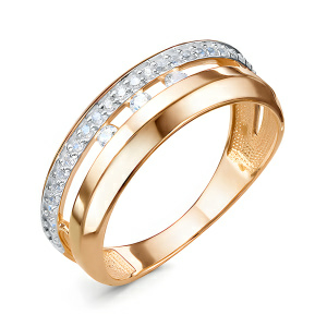 Кольцо из золота 585 пробы с фианитом DEL'TA 1105565