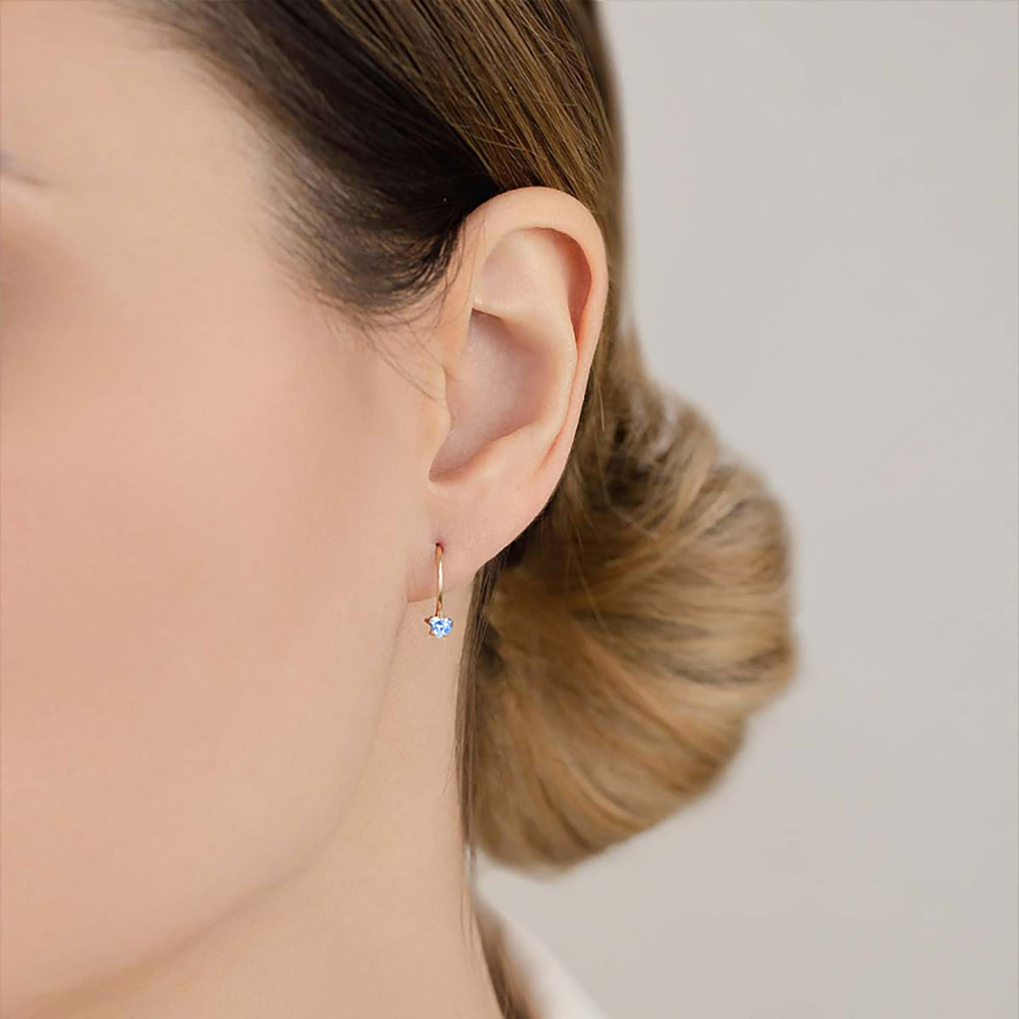 Серьги из золота 585 пробы с фианитом ATOLL 2827с4 Золото 585 пр.