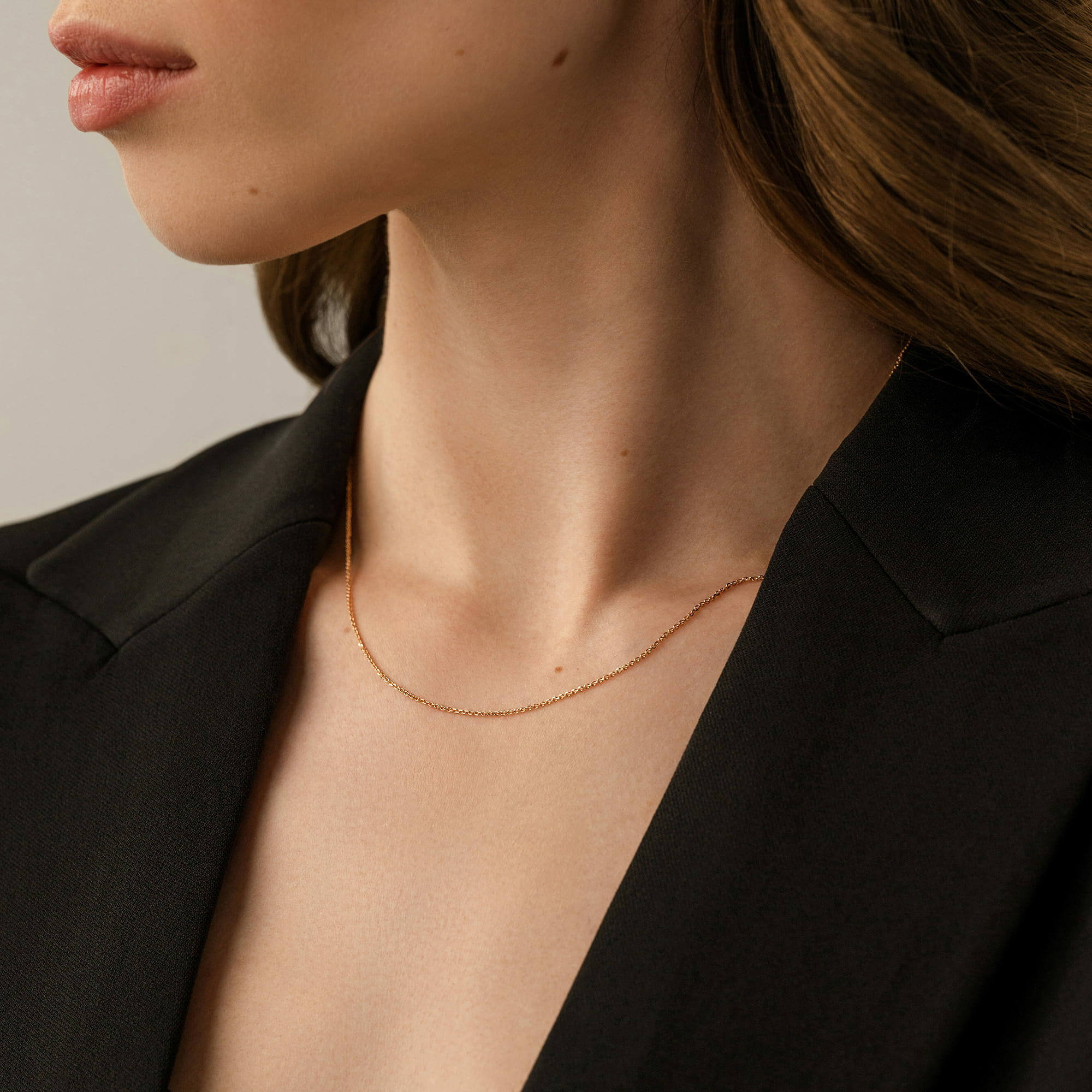 Цепь из золота 585 пробы KRASTSVETMET НЦ 12-053 d.0.30 