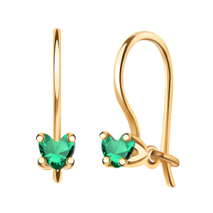 Серьги из золота 585 пробы с фианитом ATOLL 2827с2