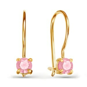Серьги из золота 585 пробы с фианитом DEL'TA 128698