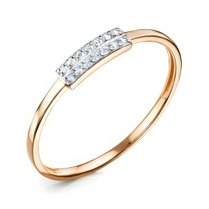 Кольцо из золота 585 пробы с фианитом DEL'TA 1105271