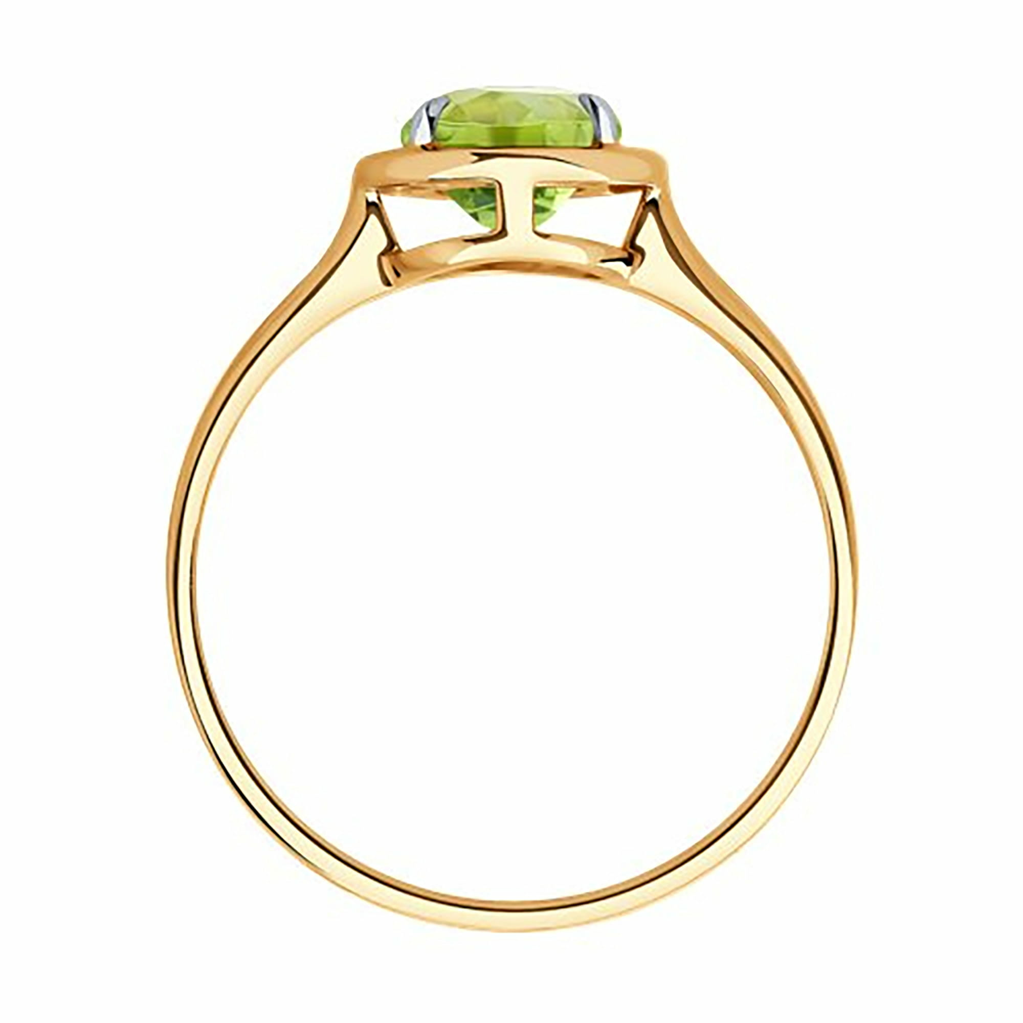 Кольцо из золота 585 пробы с хризолитом SOKOLOV 51-310-01927-3 Золото 585 пр.