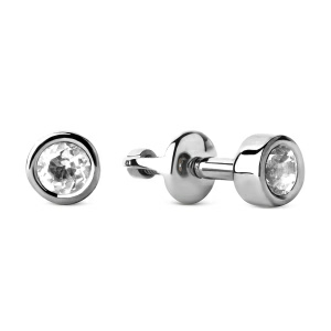 Серьги из золота 585 пробы с фианитом DINASTIA 019402-3101