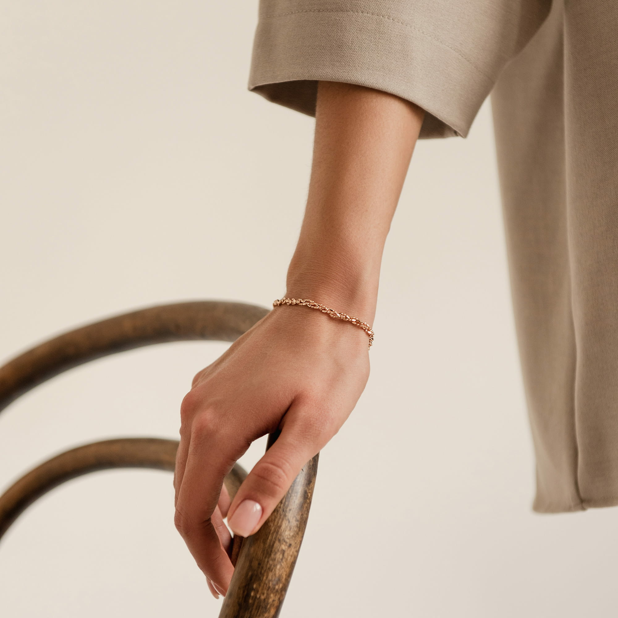 Браслет из золота 585 пробы KRASTSVETMET НБ 12-100 d.1.20 Золото 585 пр.