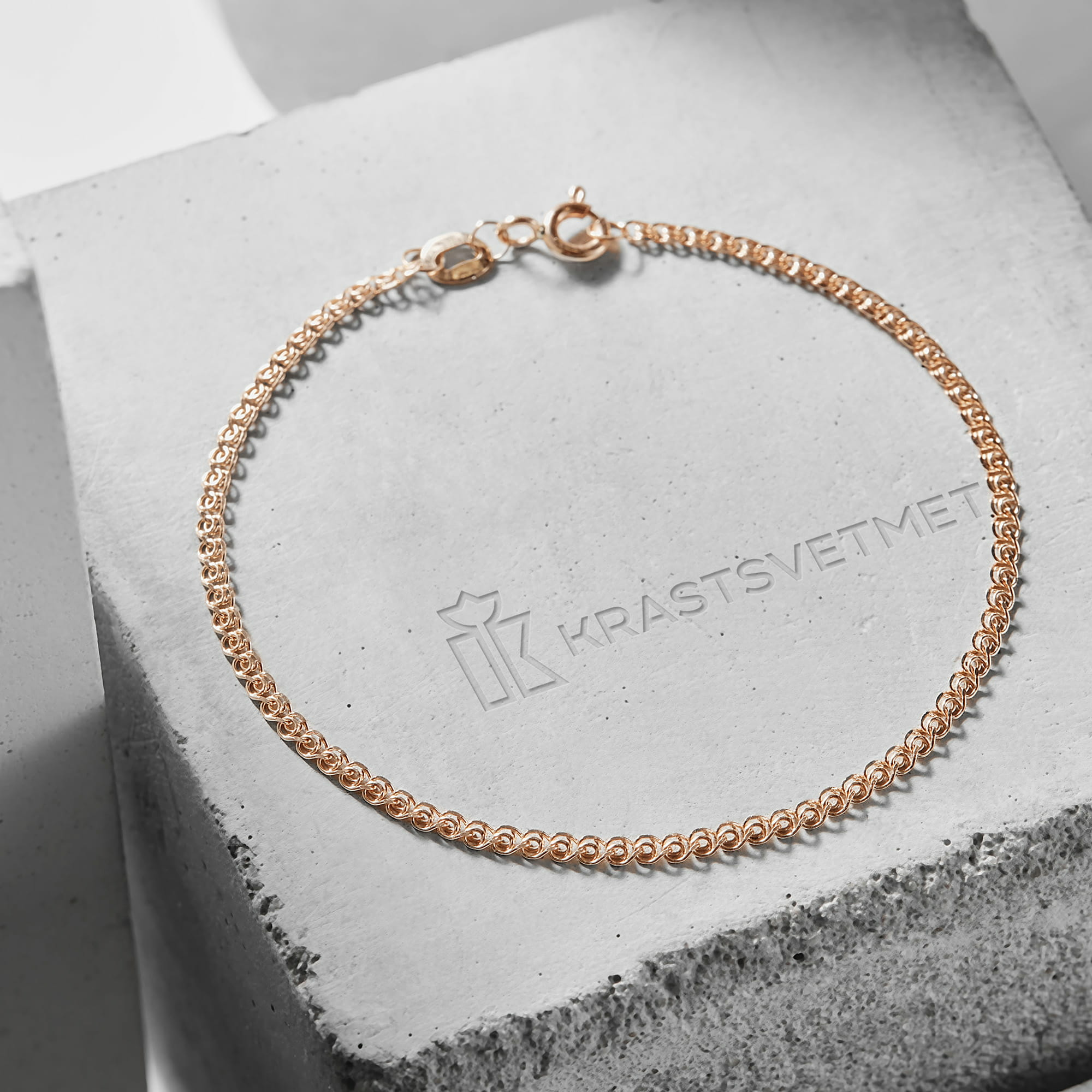 Браслет из золота 585 пробы KRASTSVETMET НБ 12-087 d.0.30 Золото 585 пр.