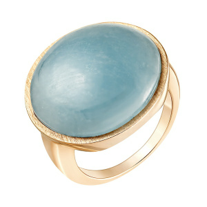 Кольцо из серебра 925 пробы с аквамарином JUVEDEL КЛ-1975П