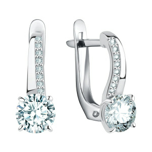 Серьги из серебра 925 пробы с фианитом TALANT 10-72-0001-29334